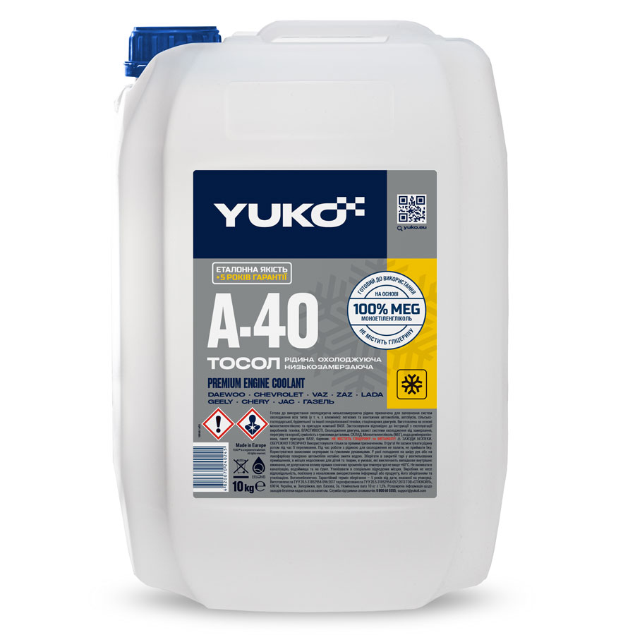 Охолоджуюча рідина YUKO Тosol А-40